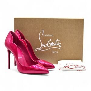 Christian Louboutin Hot Chick Patent Leather Pumps Hot Pink EU 39 US 8.5 - $845